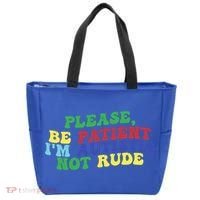 Please Be Patient IM Autistic Not Rude Great Gift Tote Bag thumb 0