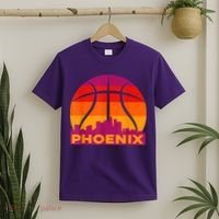 Phoenix Basketball, Phoenix Basketball BBall City Arizona State Retro Vintage T-Shirt thumb 2