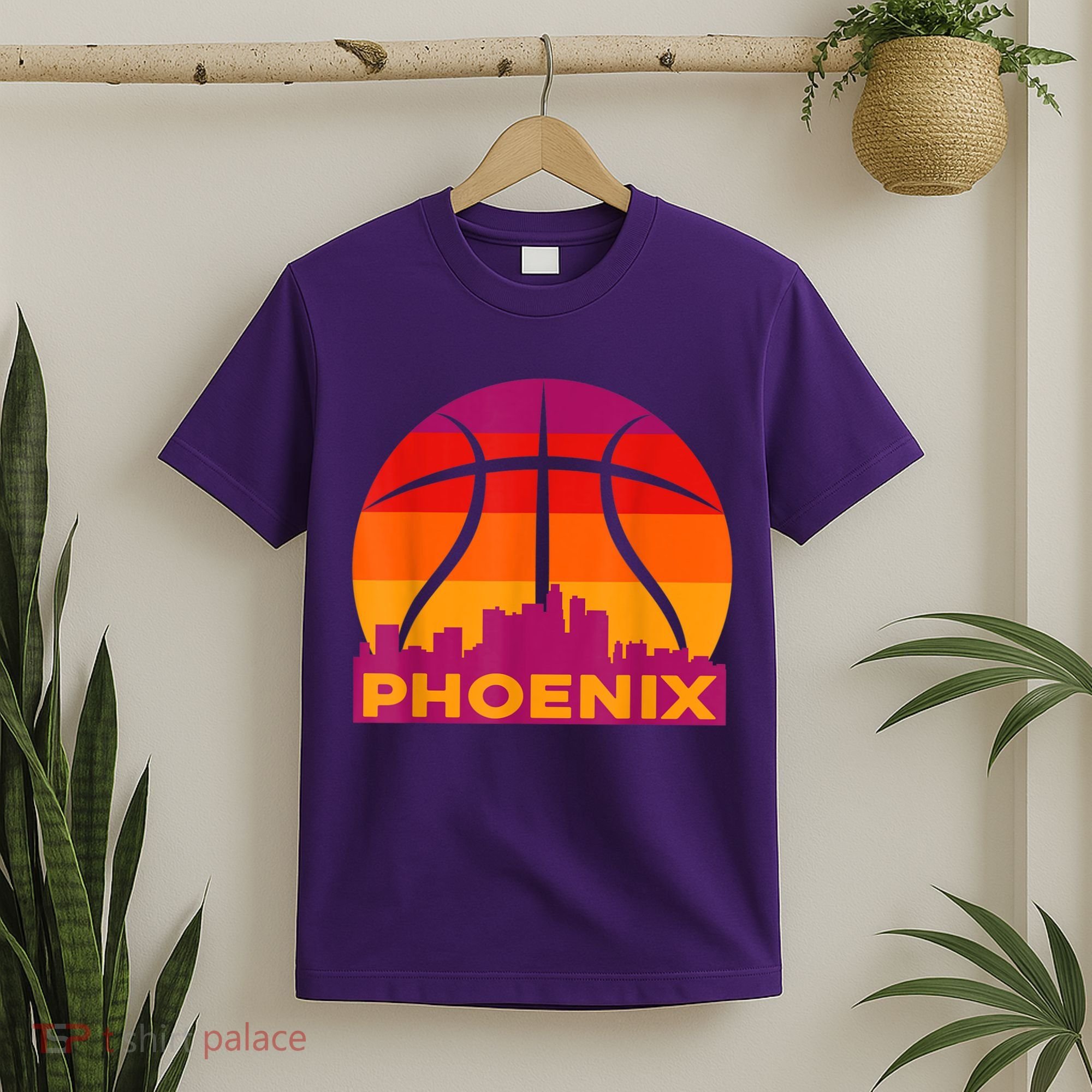 Phoenix Basketball, Phoenix Basketball BBall City Arizona State Retro Vintage T-Shirt