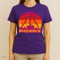 Phoenix Basketball, Phoenix Basketball BBall City Arizona State Retro Vintage T-Shirt thumb 4