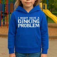 Pickle Ball Pun Ing Joke I Might Have A Dinking Problem Gift Kids Hoodie thumb 3