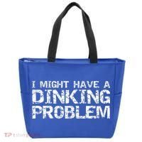 Pickle Ball Pun Ing Joke I Might Have A Dinking Problem Gift Tote Bag thumb 0