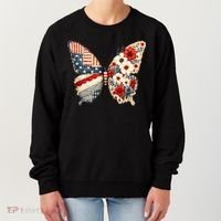 Patriotic Butterfly Women's Sweatshirt thumb 0