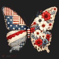 Patriotic Butterfly Women's Sweatshirt thumb 2