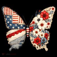 Patriotic Butterfly Toddler Hoodie thumb 2