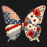 Patriotic Butterfly Tote Bag thumb 4