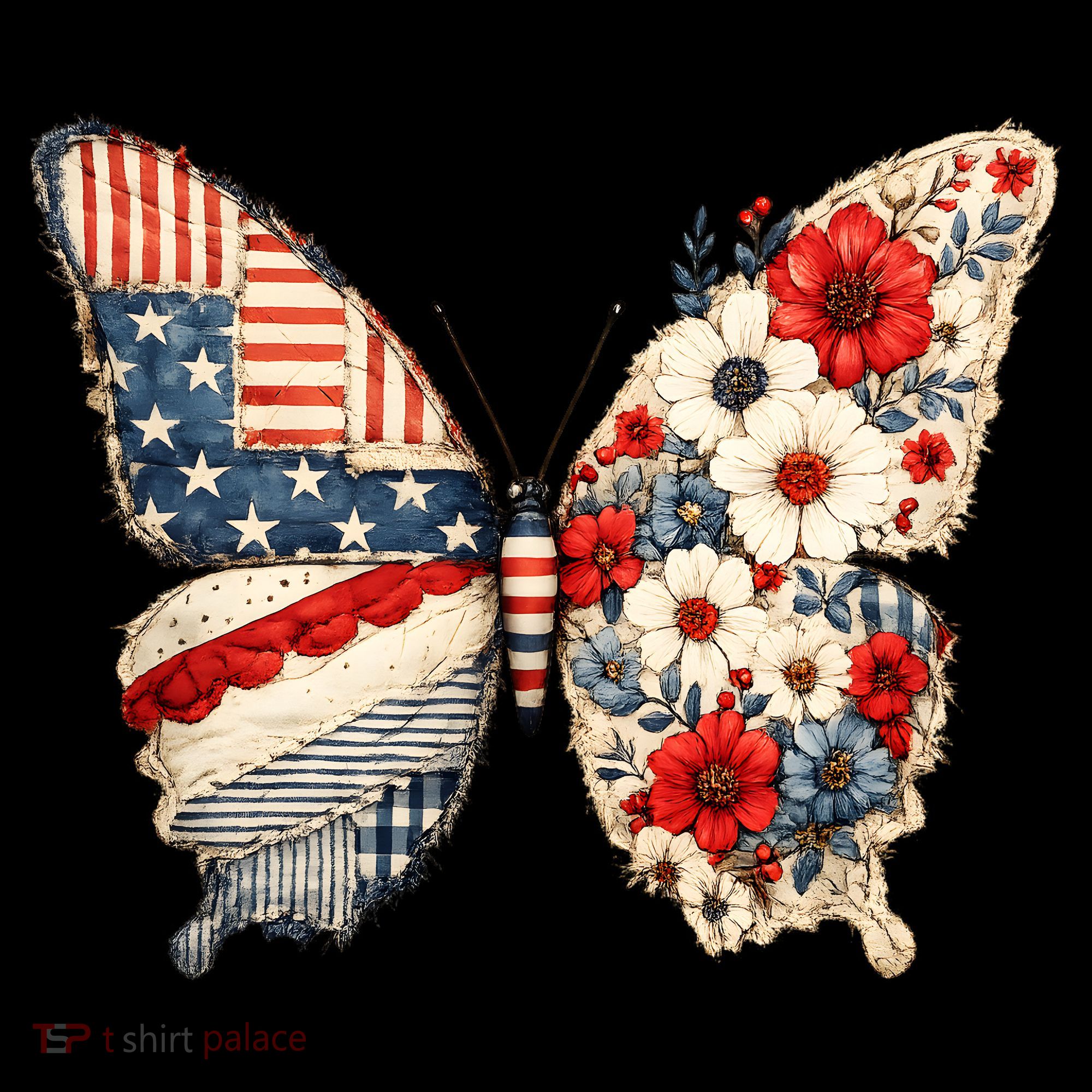 Patriotic Butterfly Tote Bag