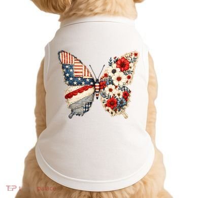 Patriotic Butterfly Doggie Tank