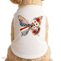 Patriotic Butterfly Doggie Tank thumb 0