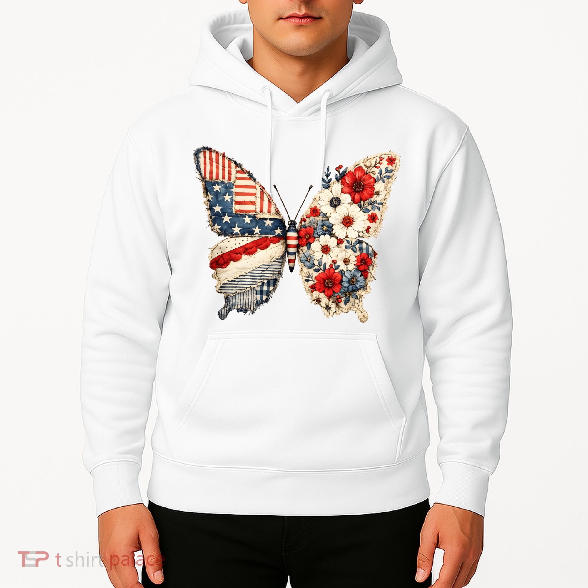 Patriotic Butterfly Hoodie