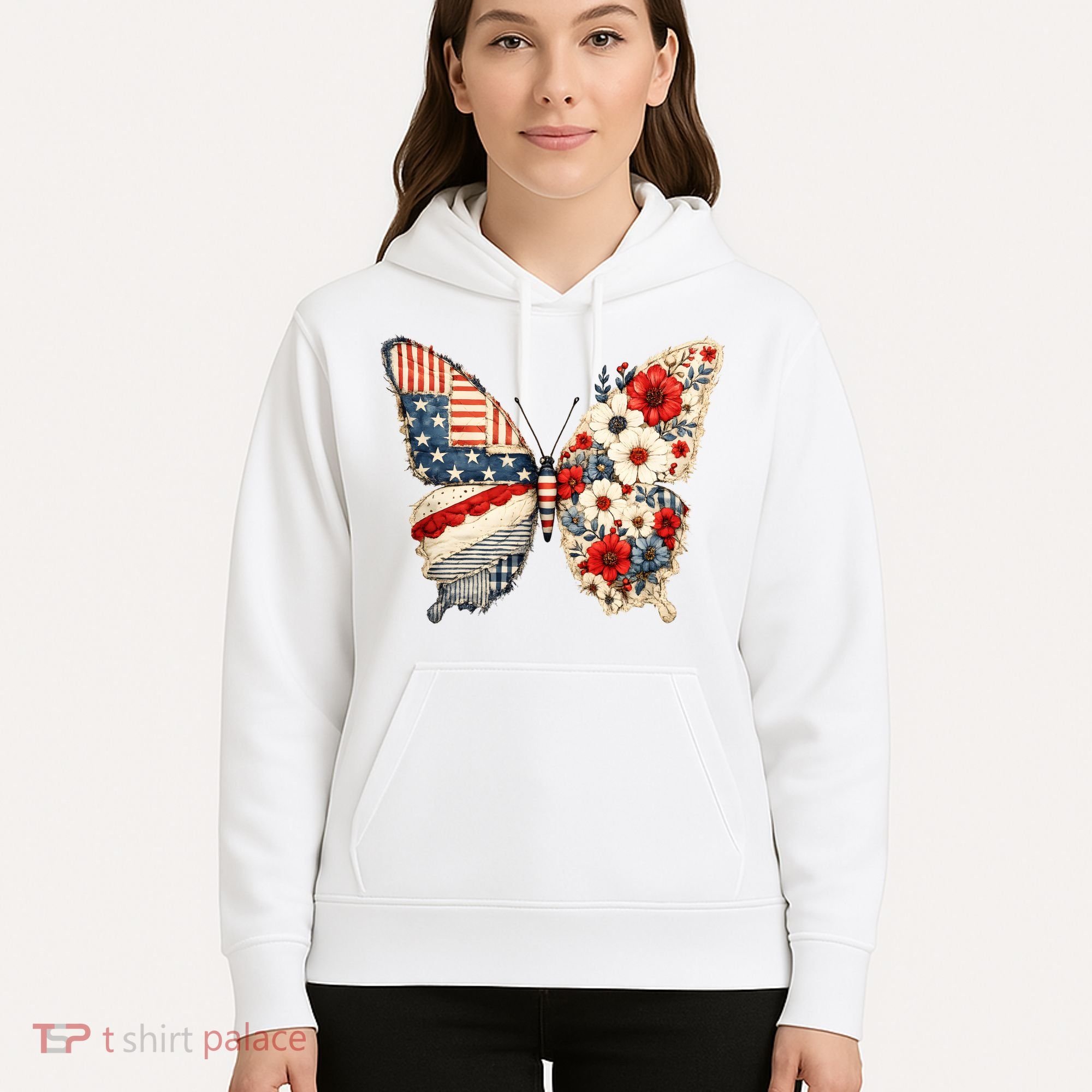 Patriotic Butterfly Hoodie