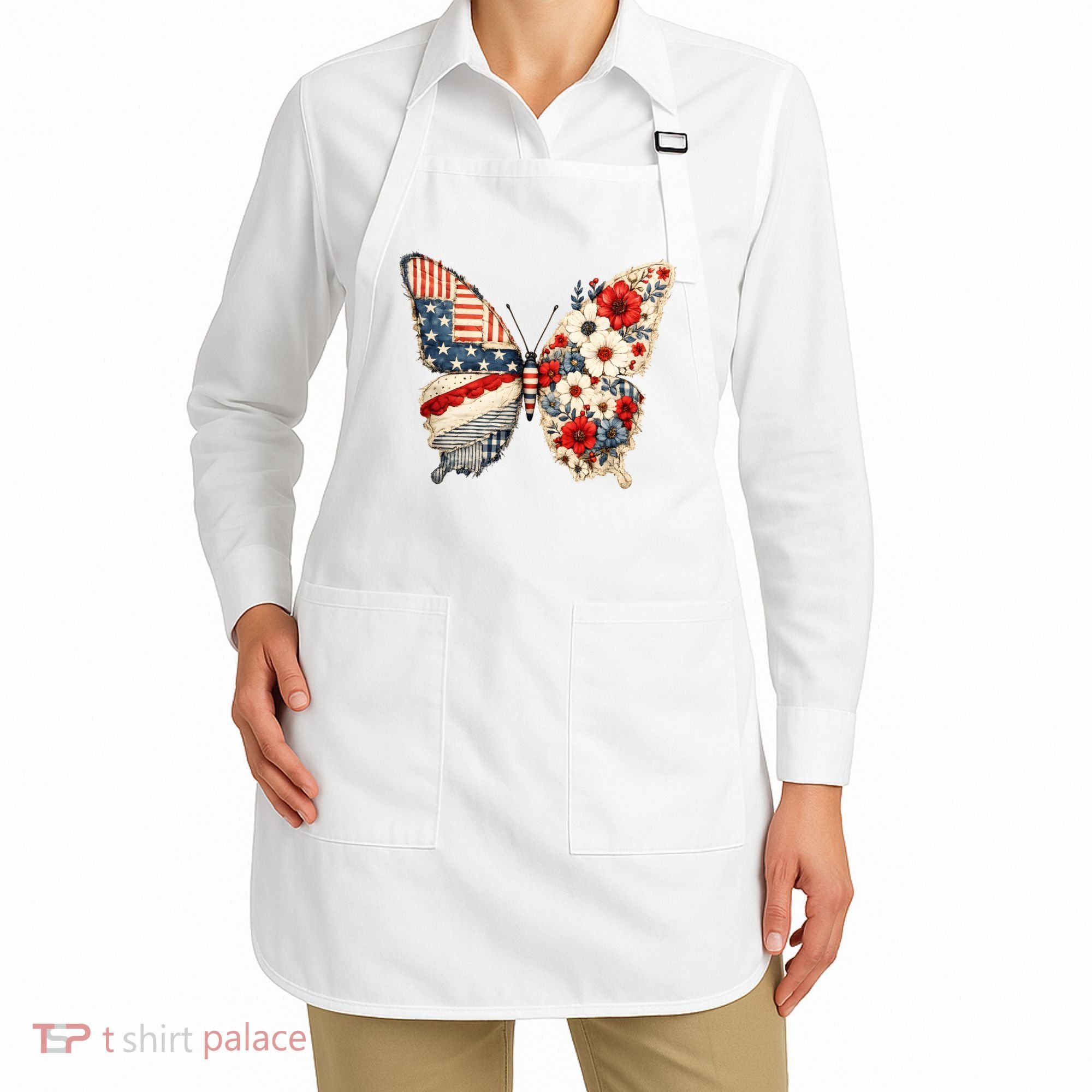 Patriotic Butterfly Apron