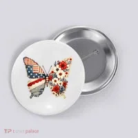 Patriotic Butterfly Button thumb 0