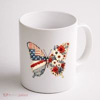 Patriotic Butterfly Coffee Mug thumb 1