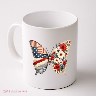 Patriotic Butterfly Coffee Mug