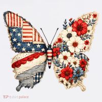Patriotic Butterfly Women's Hoodie thumb 2