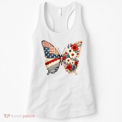 Patriotic Butterfly Women's Tank Top