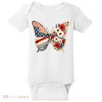 Patriotic Butterfly Baby Bodysuit thumb 0