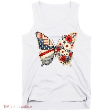 Patriotic Butterfly Tank Top