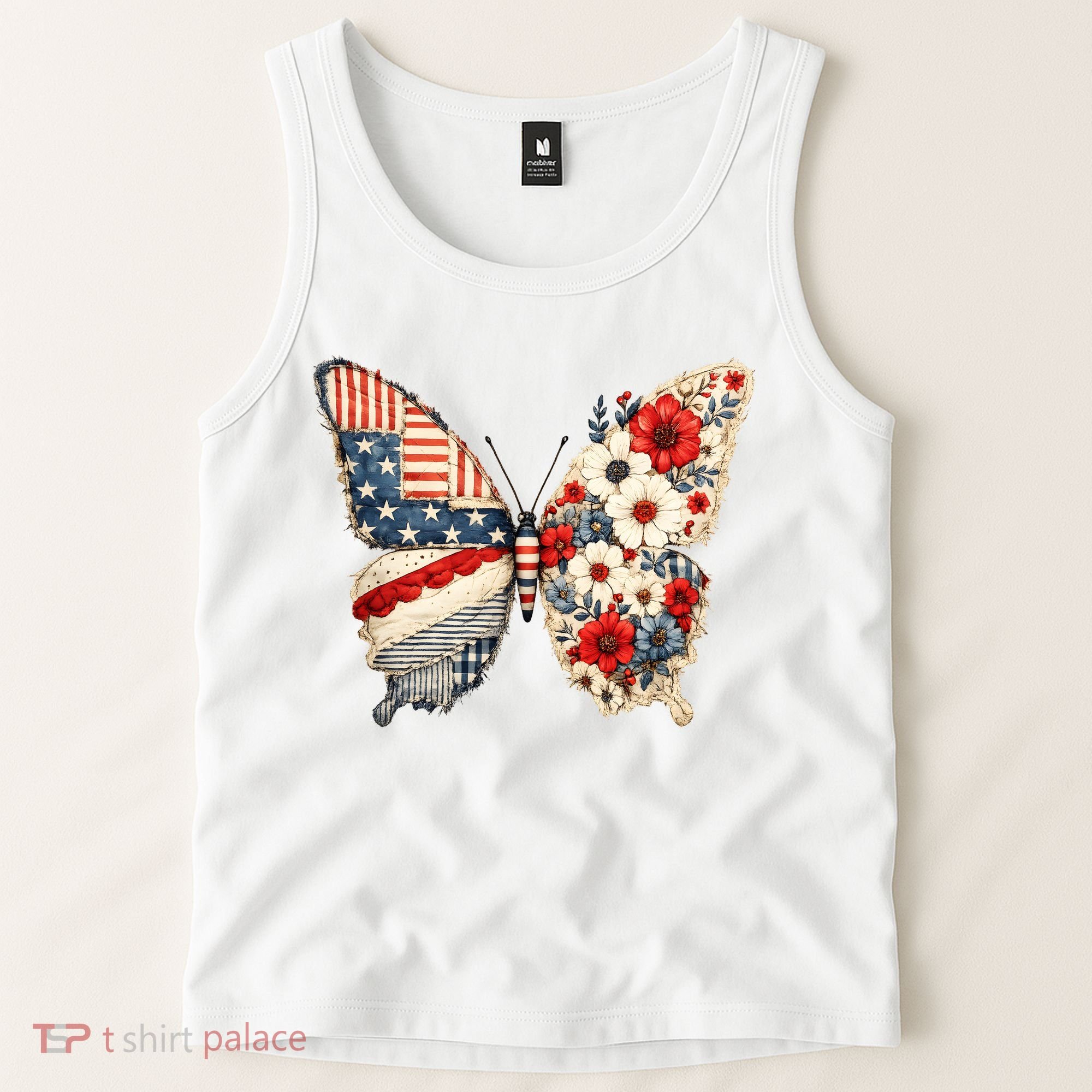 Patriotic Butterfly Tank Top