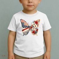 Patriotic Butterfly Toddler T-Shirt thumb 2