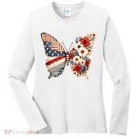 Patriotic Butterfly Women's Long Sleeve Shirt thumb 0
