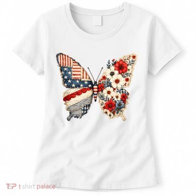 Patriotic Butterfly Women's T-Shirt