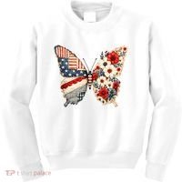 Patriotic Butterfly Kids Sweatshirt thumb 0