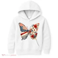 Patriotic Butterfly Kids Hoodie thumb 0