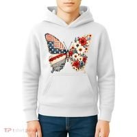 Patriotic Butterfly Kids Hoodie thumb 4