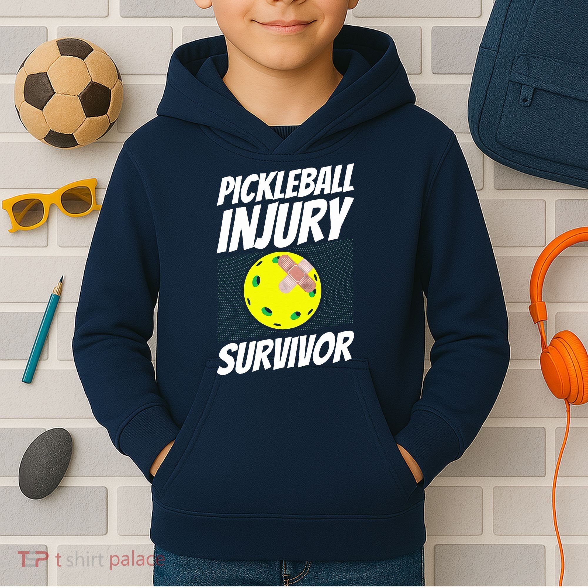 Pickleball BandAid Pickleball Injury Survivor Kids Hoodie