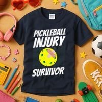 Pickleball BandAid Pickleball Injury Survivor Kids T-Shirt thumb 3