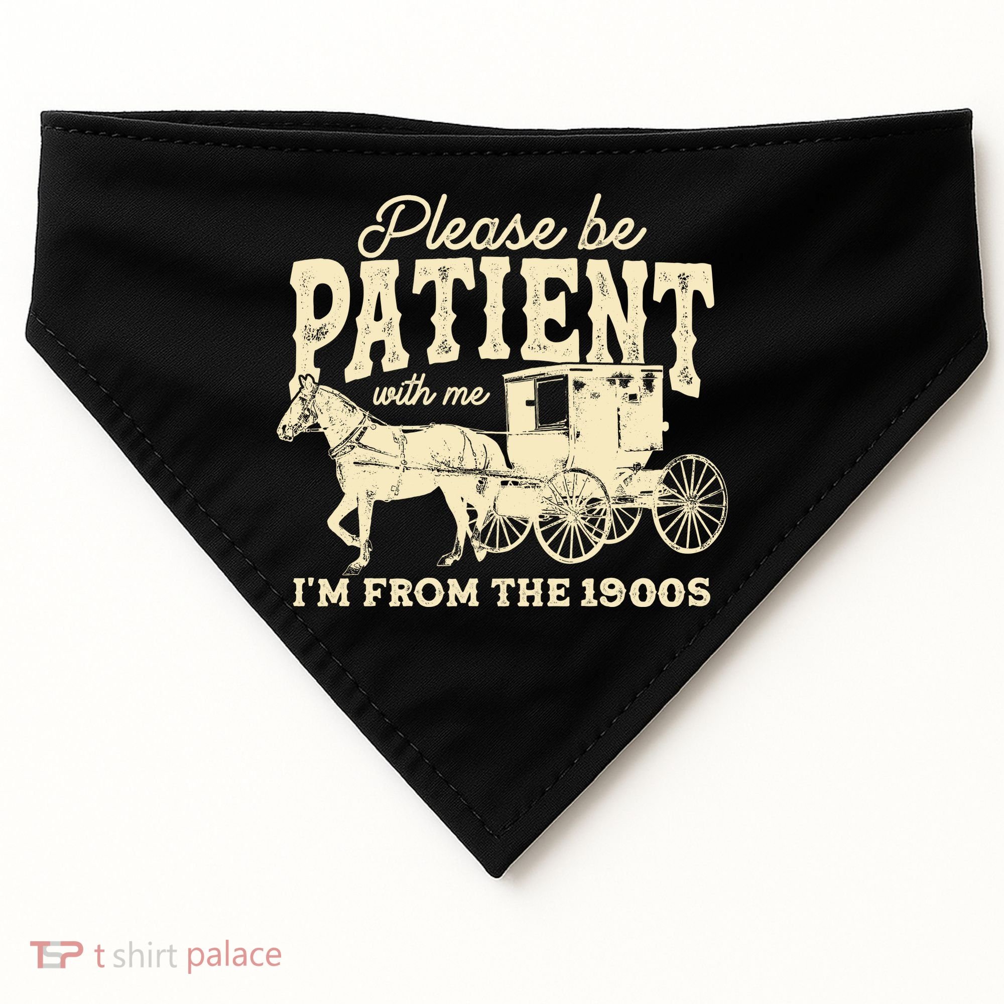 Please Be Patient With Me Im From The 1900s USA-Made Doggie Bandana