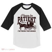 Please Be Patient With Me Im From The 1900s Kids Colorblock Raglan Jersey thumb 0