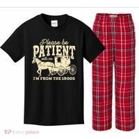 Please Be Patient With Me Im From The 1900s Kids Plaid Pajama Set thumb 0