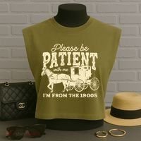 Please Be Patient With Me Im From The 1900s Garment-Dyed Women's Muscle Tee thumb 3