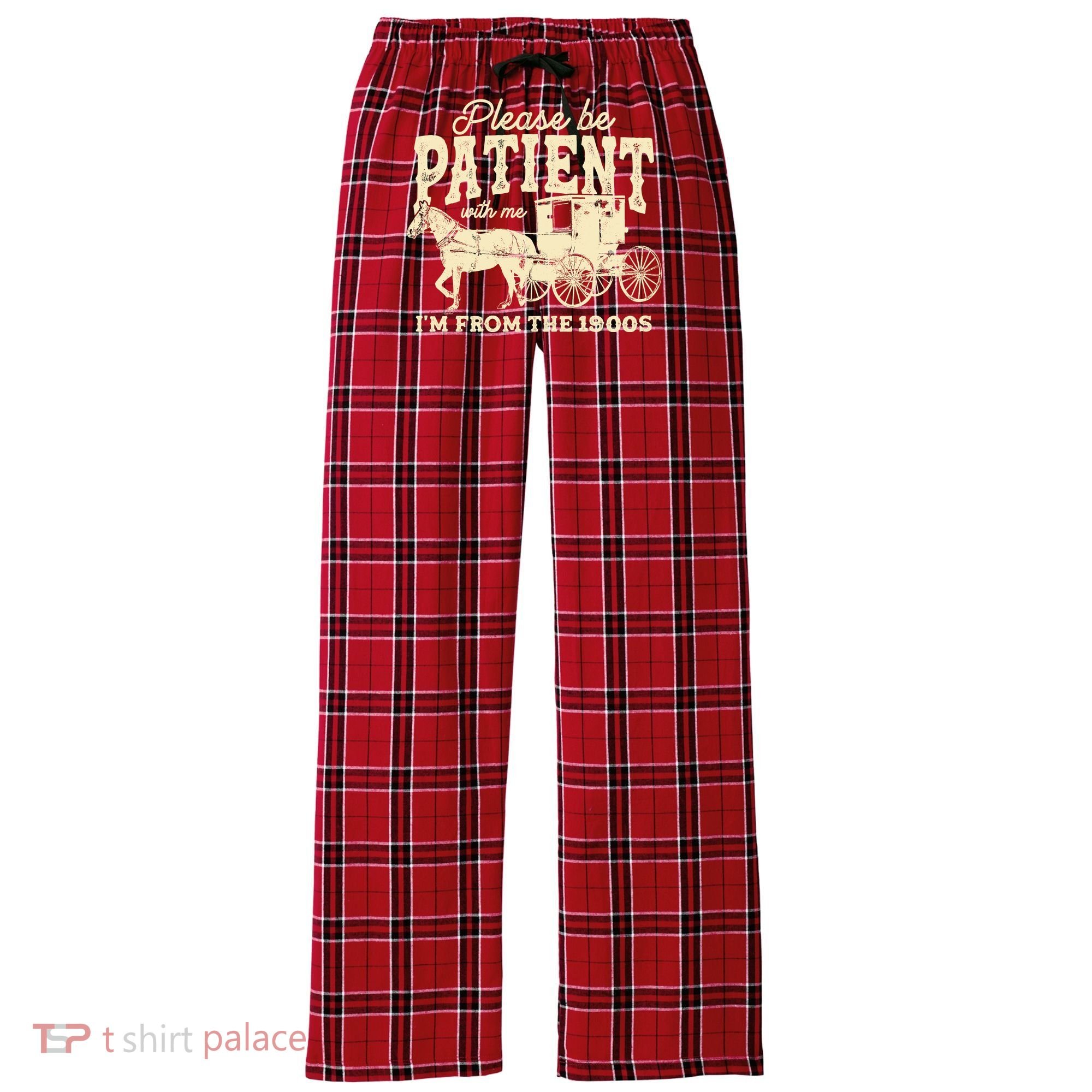Please Be Patient With Me Im From The 1900s Women's Flannel Plaid Pajama Pants