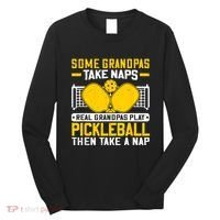 Pickle Ball Player Coach Grandpa For Paddleball Lover Fans Long Sleeve Shirt thumb 0