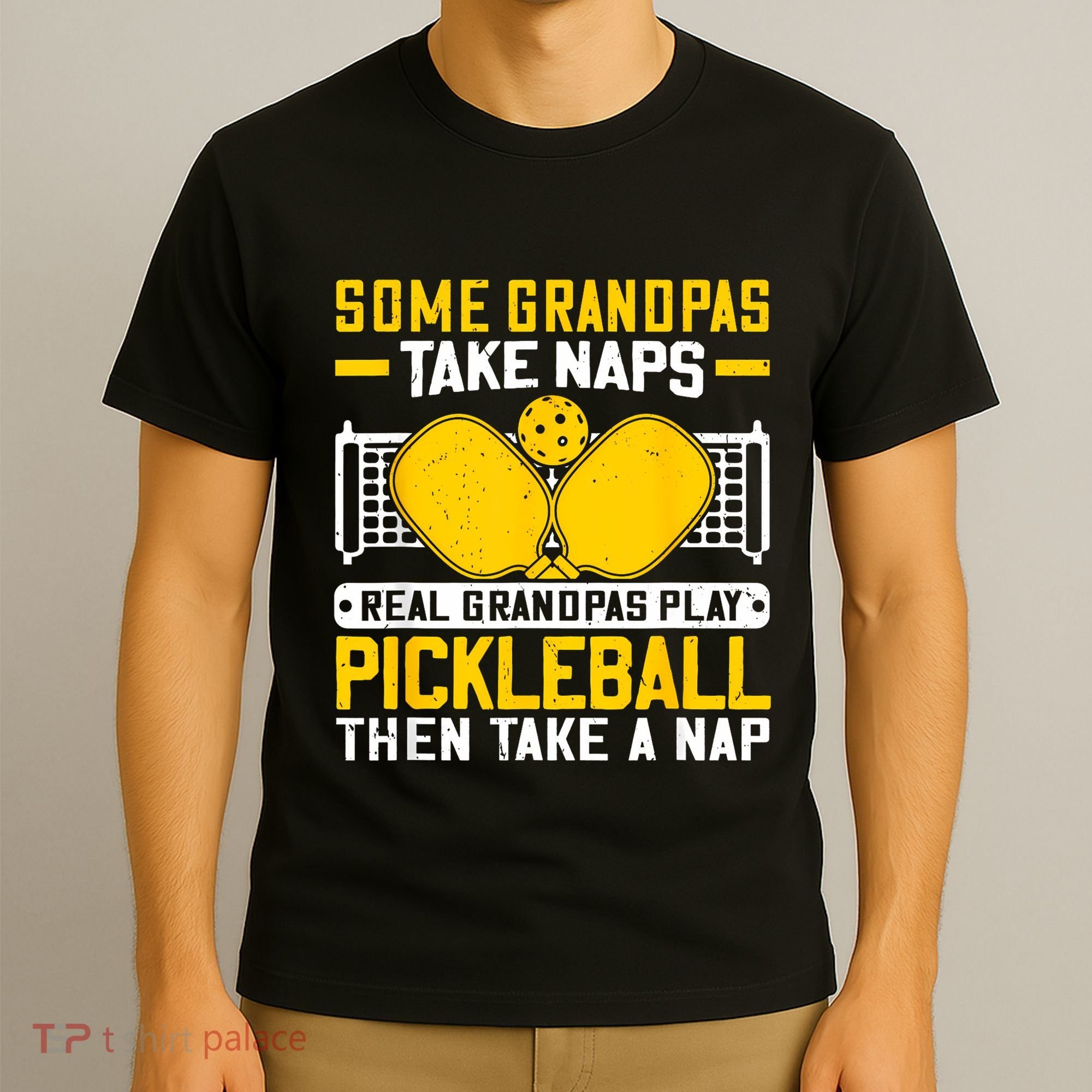 Pickle Ball Player Coach Grandpa For Paddleball Lover Fans T-Shirt