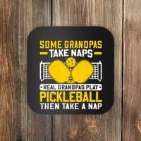 Pickle Ball Player Coach Grandpa For Paddleball Lover Fans Coaster thumb 0