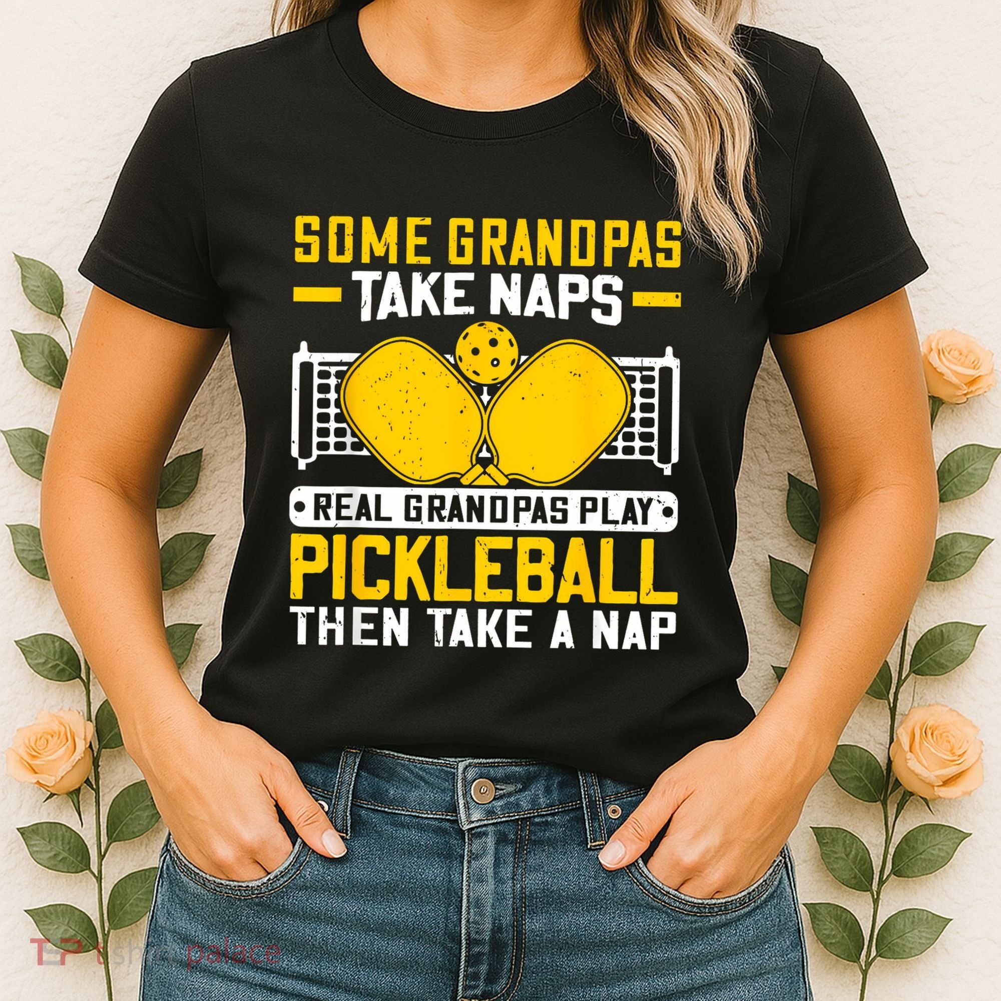 Pickle Ball Player Coach Grandpa For Paddleball Lover Fans Women's T-Shirt