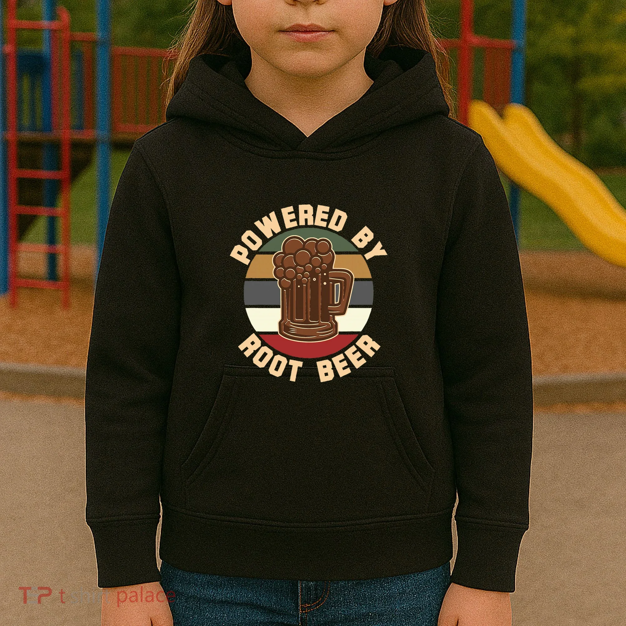 Powered By Root Beer Kids Hoodie