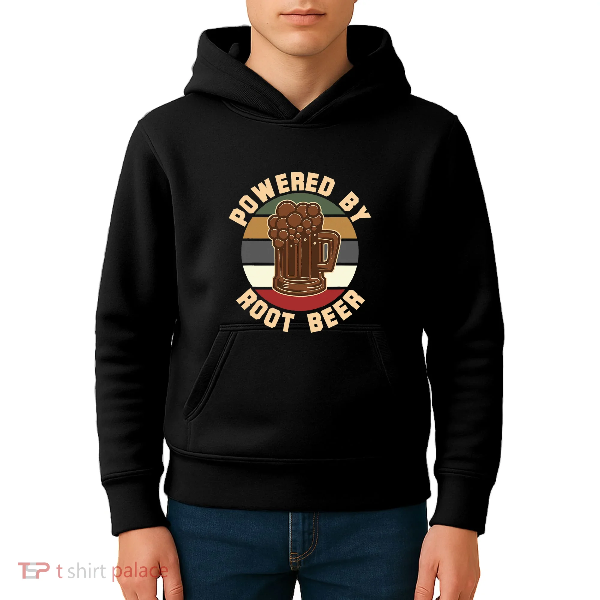 Powered By Root Beer Kids Hoodie