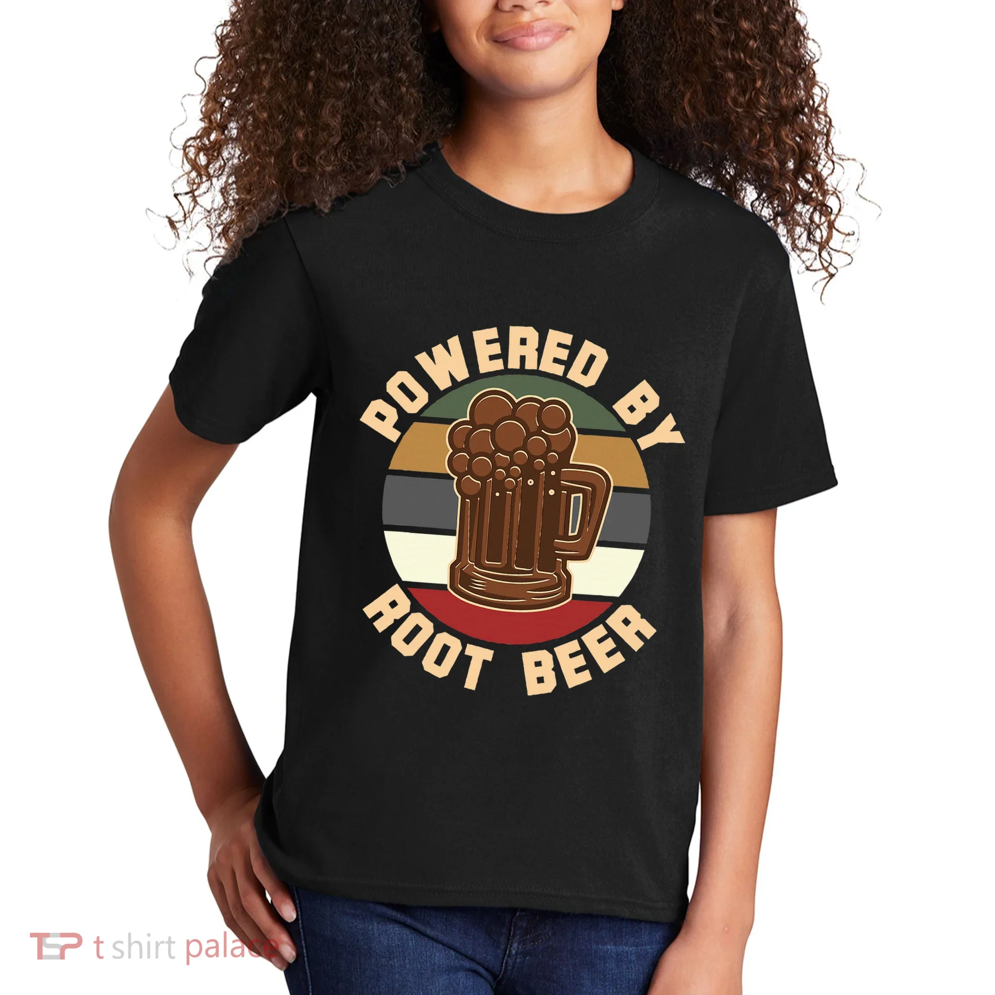 Powered By Root Beer Kids T-Shirt
