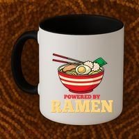 Powered By Ramen Japanese Anime Noodles Coffee Mug thumb 2
