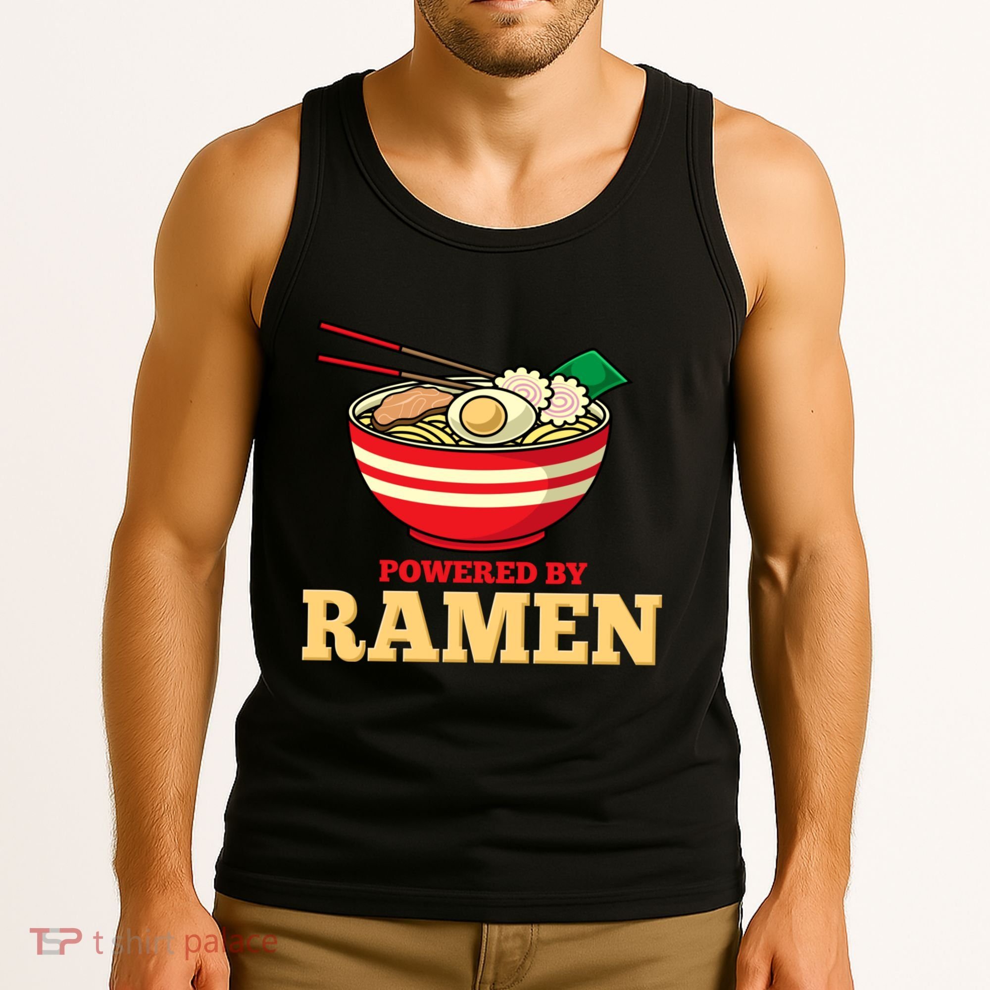 Powered By Ramen Japanese Anime Noodles Tank Top