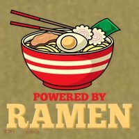 Powered By Ramen Japanese Anime Noodles Garment-Dyed Women's Muscle Tee thumb 6