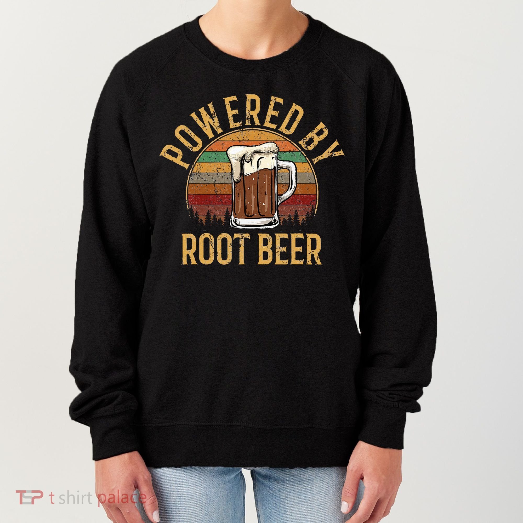 Powered by root beer retro root beer Women's Sweatshirt
