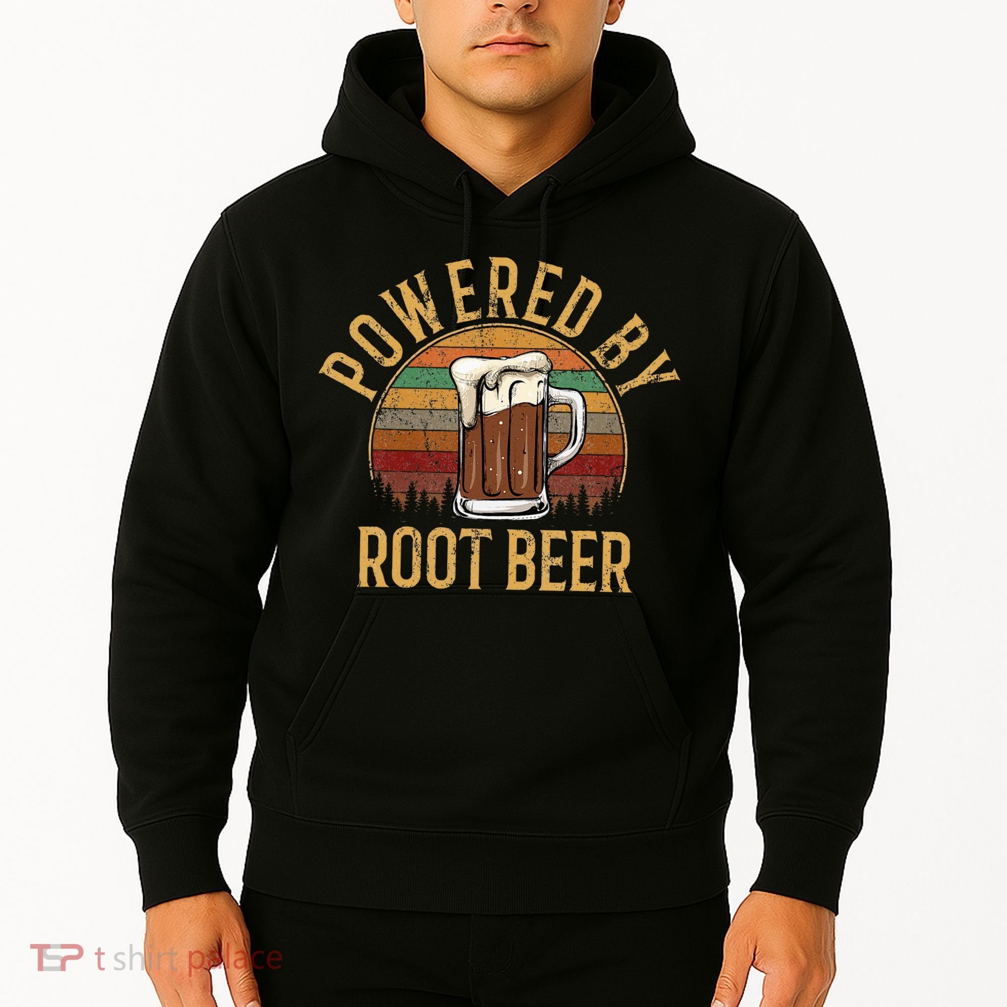 Powered by root beer retro root beer Hoodie