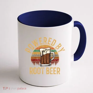 Powered by root beer retro root beer Coffee Mug back